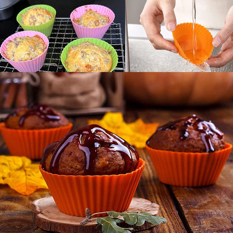 Pharamat dimensiones cupcake grandes 3,54 pulgadas para porciones uniformes.