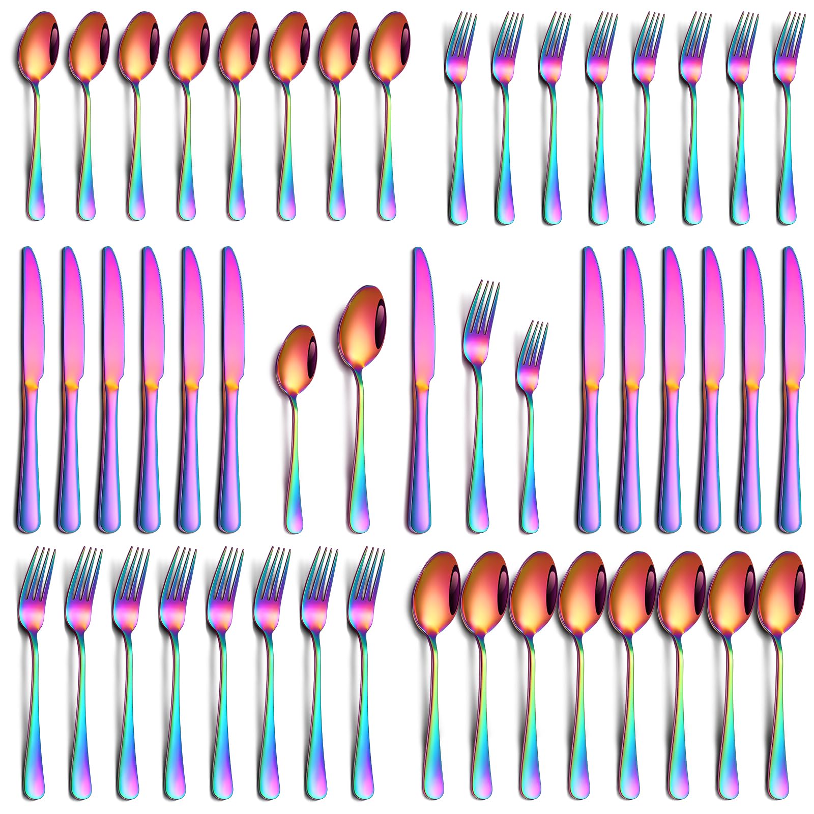 PHILIPALA conjunto-cubiertos-arcoiris para mesa elegante en ocasiones