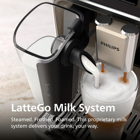 Philips 5500 Series: molino integrado para molienda fresca al instante.