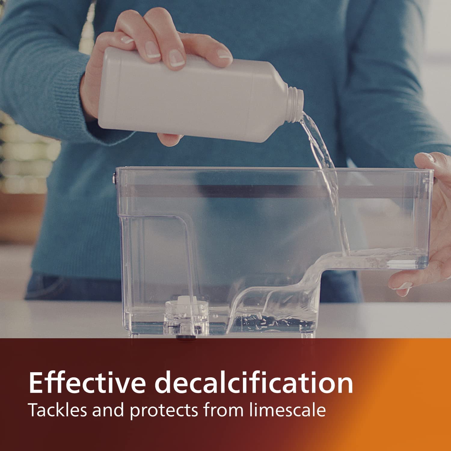 Limpieza regular con Philips descalcificador facilita el mantenimiento.