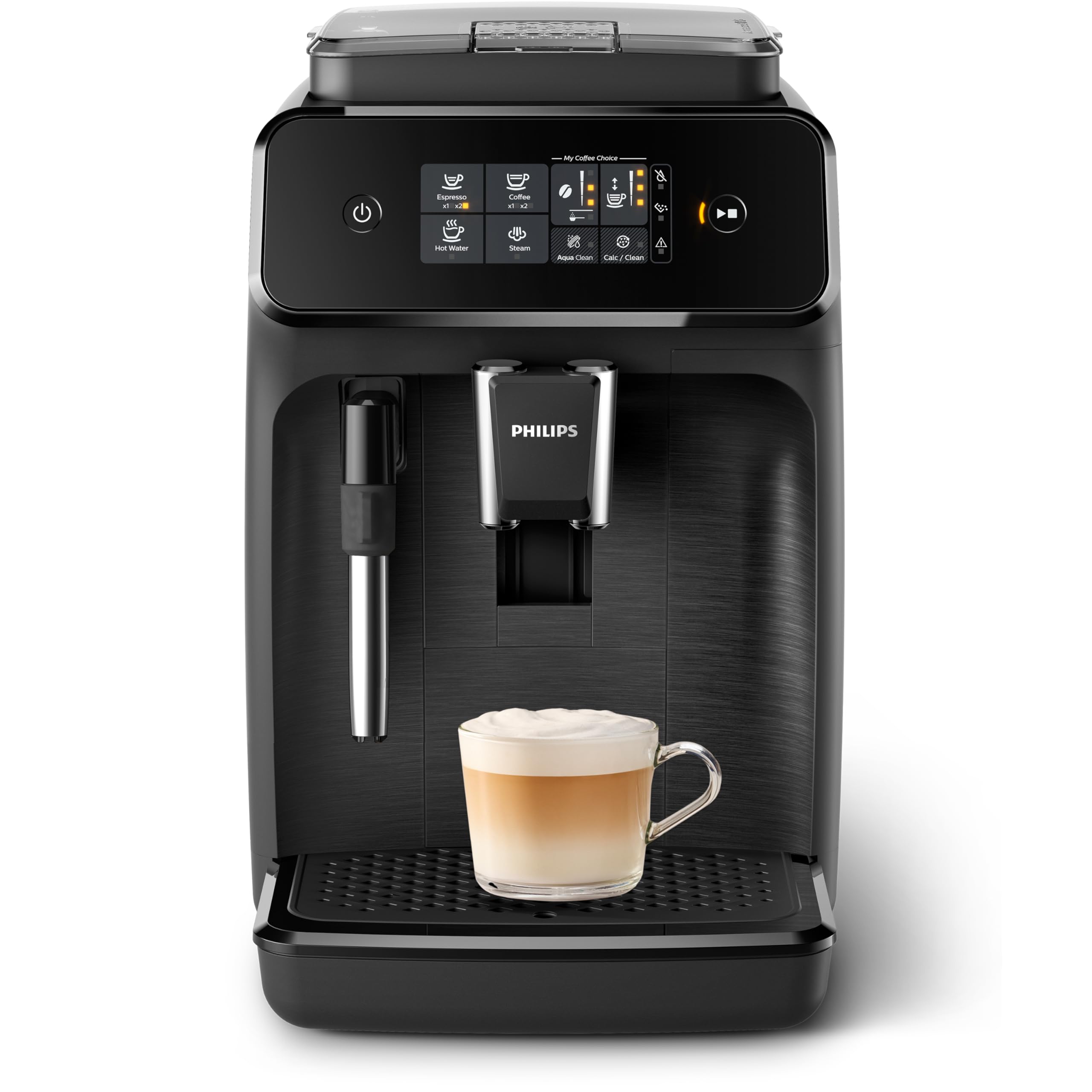 Philips EP1220-04 muestra café de granos con temperatura ideal para sabor uniforme
