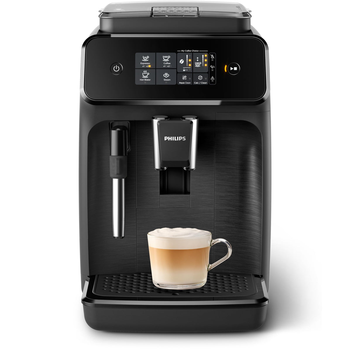 Philips EP1220-04 muestra café de granos con temperatura ideal para sabor uniforme