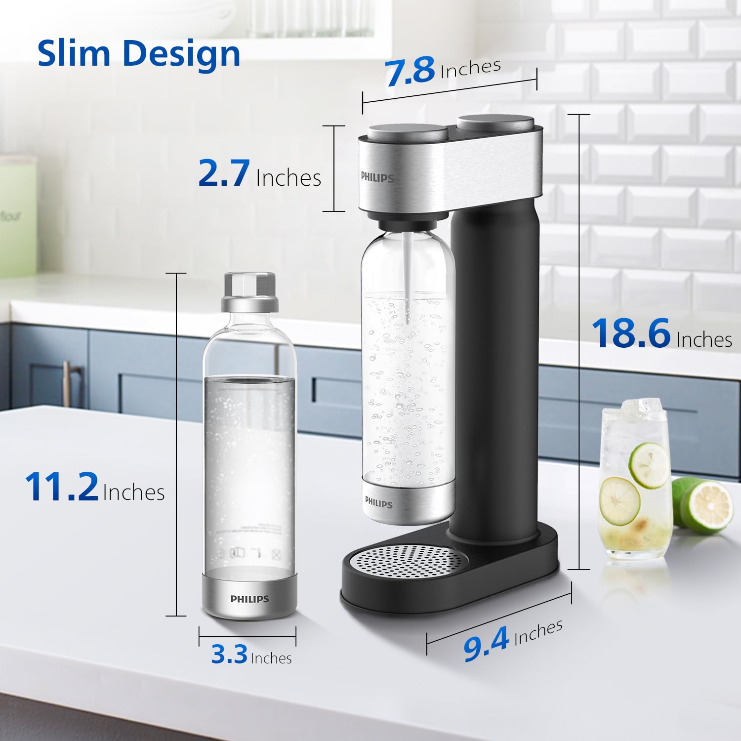 Tapa hermética mantiene las bebidas con gas por más tiempo.