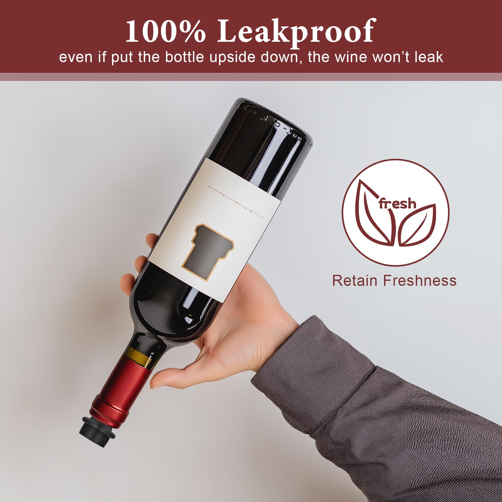 Philorn botella de vino sellada al vacío para disfrutar más sabor.