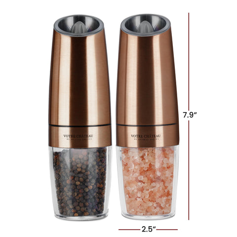 Phineas Greye Votre Château gran capacidad para sal y pimienta en la cena.