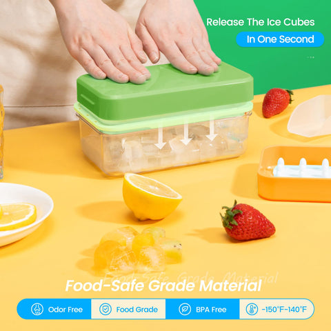 PHINOX Dos bandejas de hielo de 32 cubos cada una