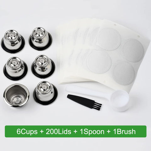 PHMEZLF cápsulas de acero inoxidable uso repetible para espresso sostenible