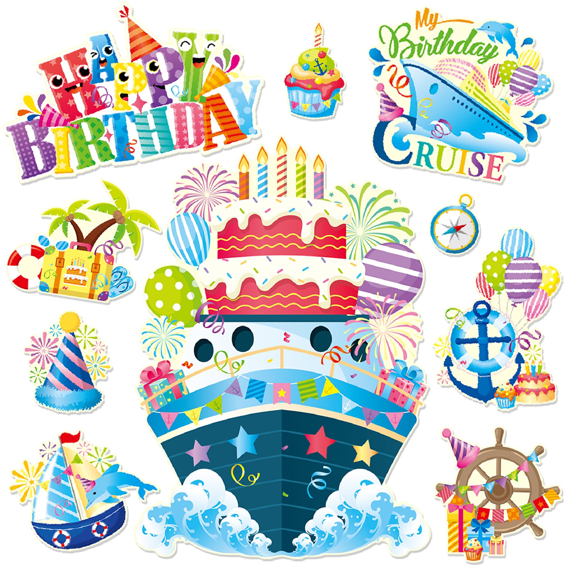 PHOGARY imanes cabina-crucero decoración festiva para cumpleaños