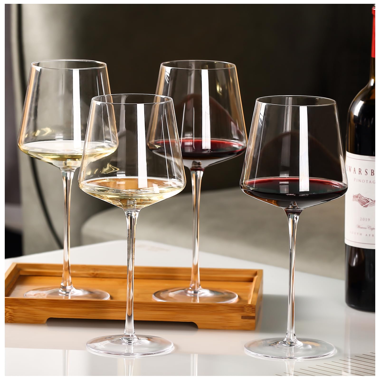 Physkoa copa vino rojo 18oz, tallo alto, mejora aeración y presentación.