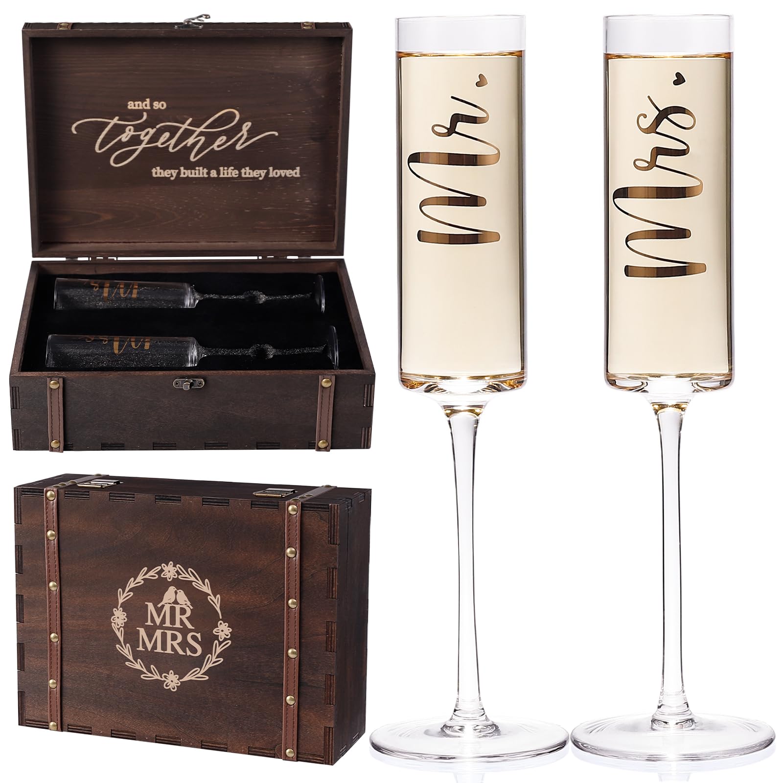 Physkoa copas Sr y Sra para brindis elegante en bodas