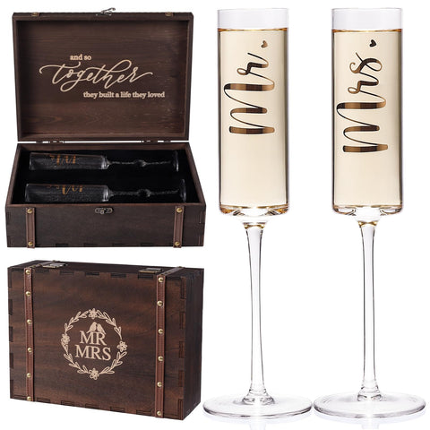 Physkoa copas Sr y Sra para brindis elegante en bodas