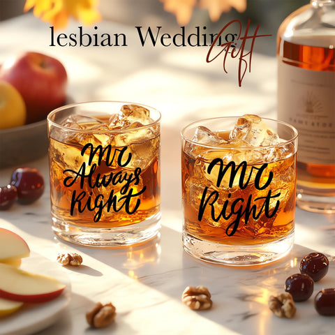 Physkoa Juego de vasos whisky 10 oz, regalo perfecto para parejas