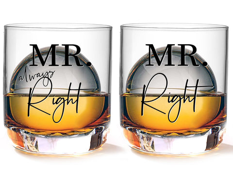 Physkoa Mr Right, vaso de whisky, ideal para brindis elegantes.