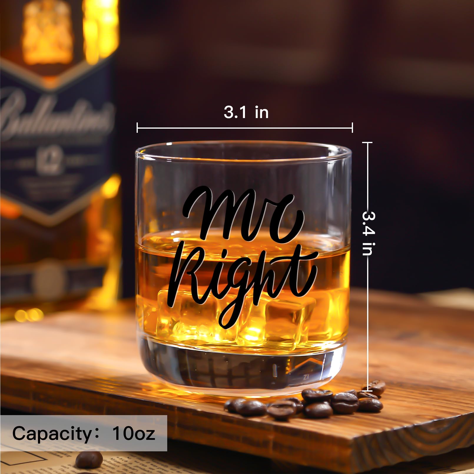 Physkoa Vaso whisky 10 oz, apto para lavavajillas y uso diario