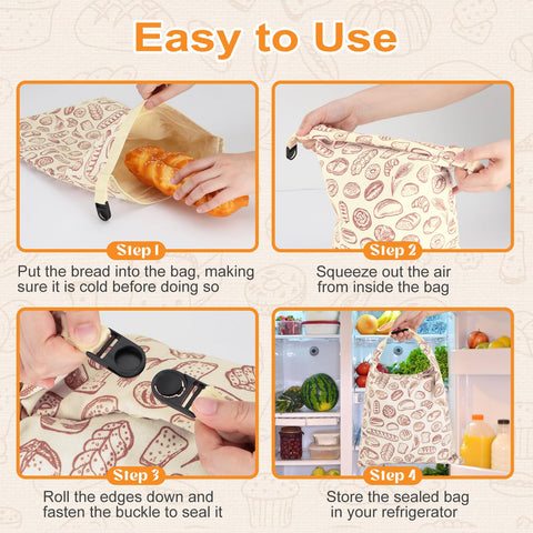 Bolsas respirables para pan PICcircuit, ideales para despensa o picnic