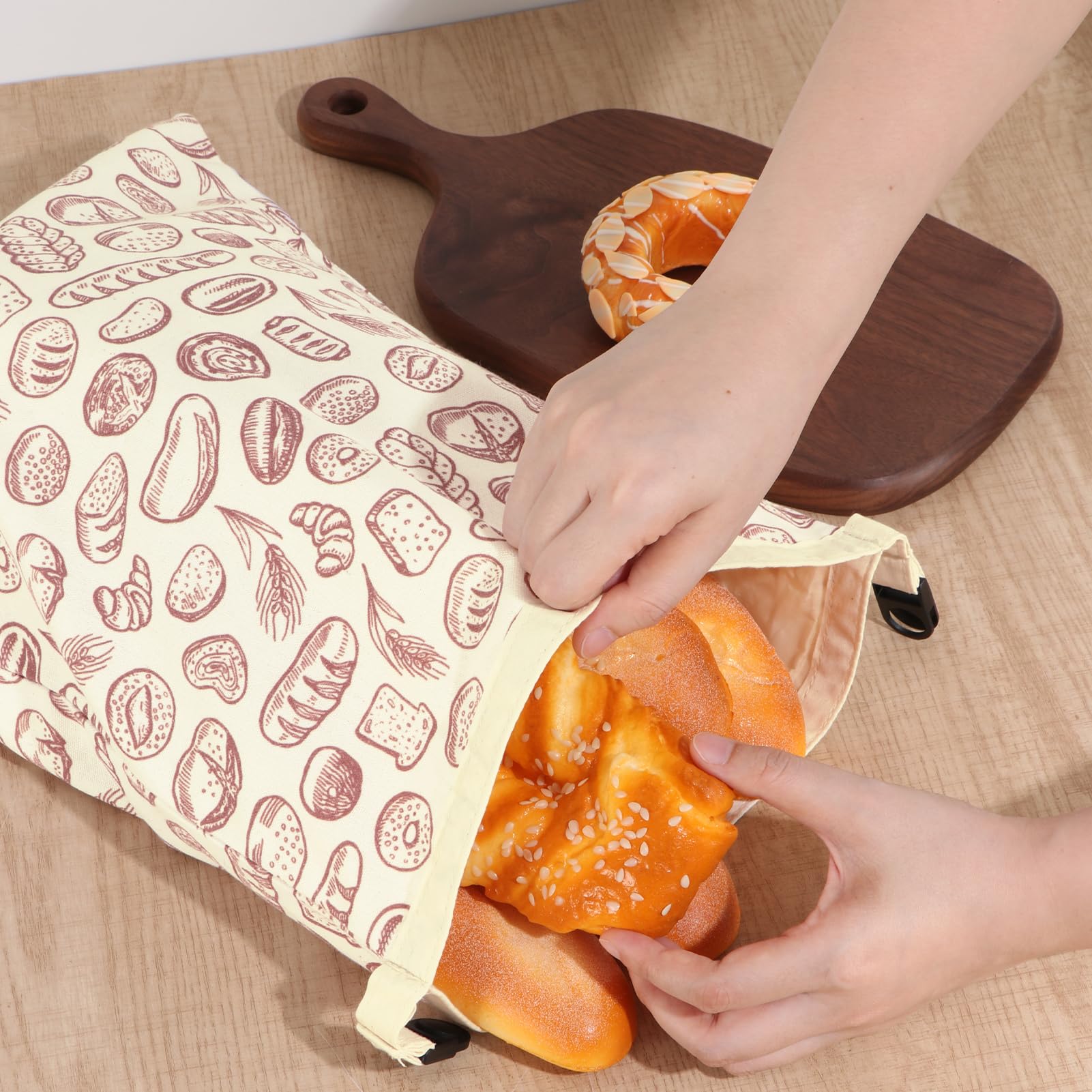 Bolsas para pan masa madre PICcircuit, ideal para picnic o compra, protege alimentos