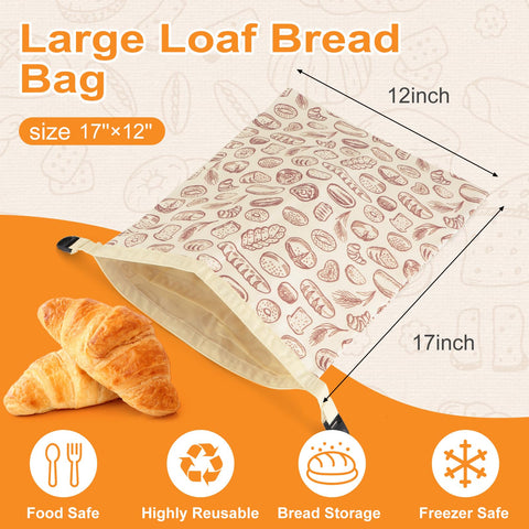 PICcircuit bolsas reutilizables para pan, aptas para congelar sin perder sabor