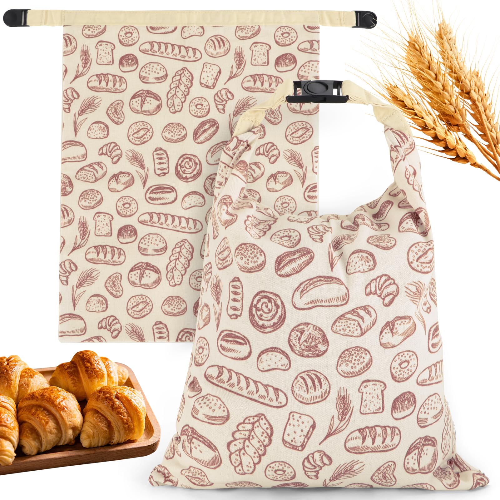 Bolsas PICcircuit para pan de masa madre, vista frontal, mantienen la corteza fresca y suave interior