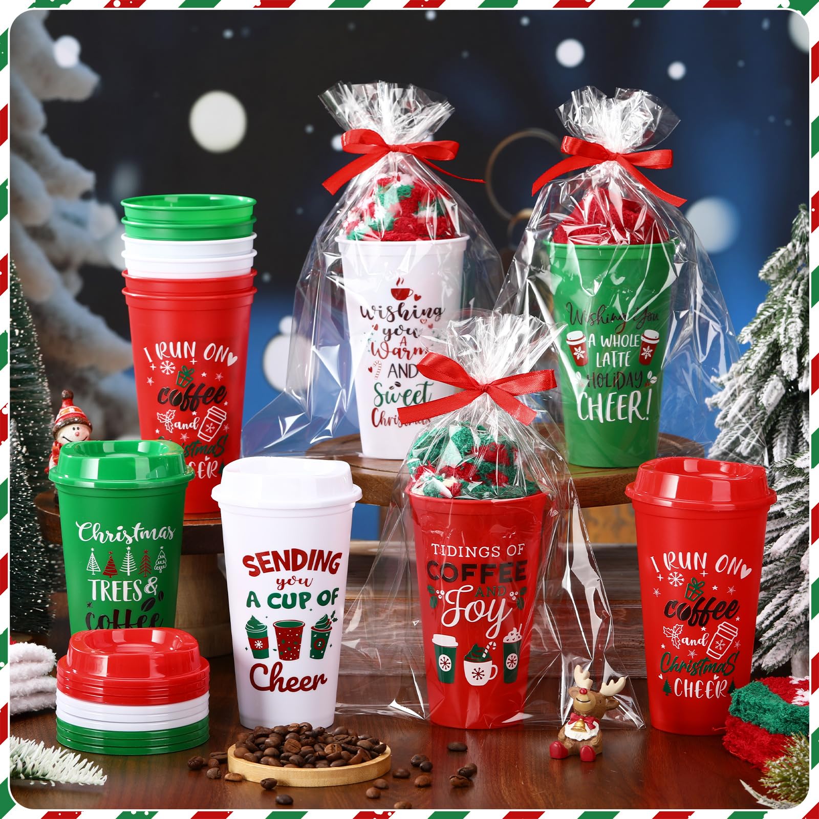 Conjunto de regalos navideños Pickmesh para hacer tú mismo, perfecto para envolver.