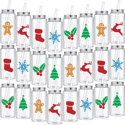 Copas Pickmesh navideñas con copos de nieve para bebidas