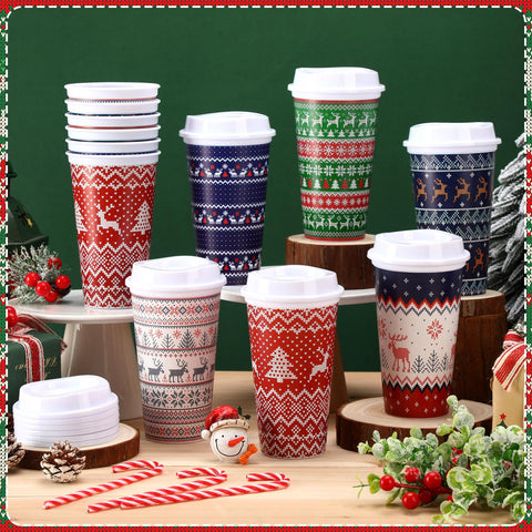 Pickmesh juego 12 tazas navidenas para compartir con familia y amigos.