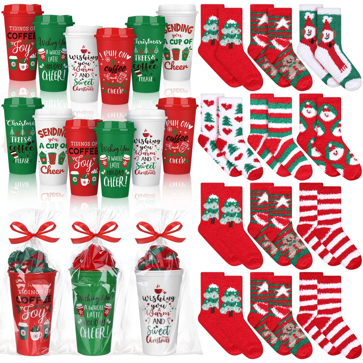 Taza de café Pickmesh navidad 16 onzas, ideal para bebidas calientes en casa o la oficina.
