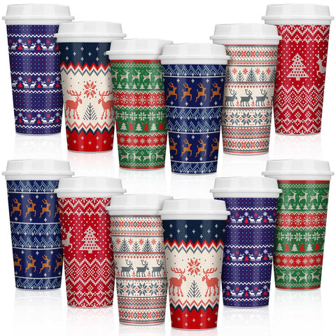 Pickmesh tazas navideñas de 16 onzas para café, listas para regalo y uso diario.