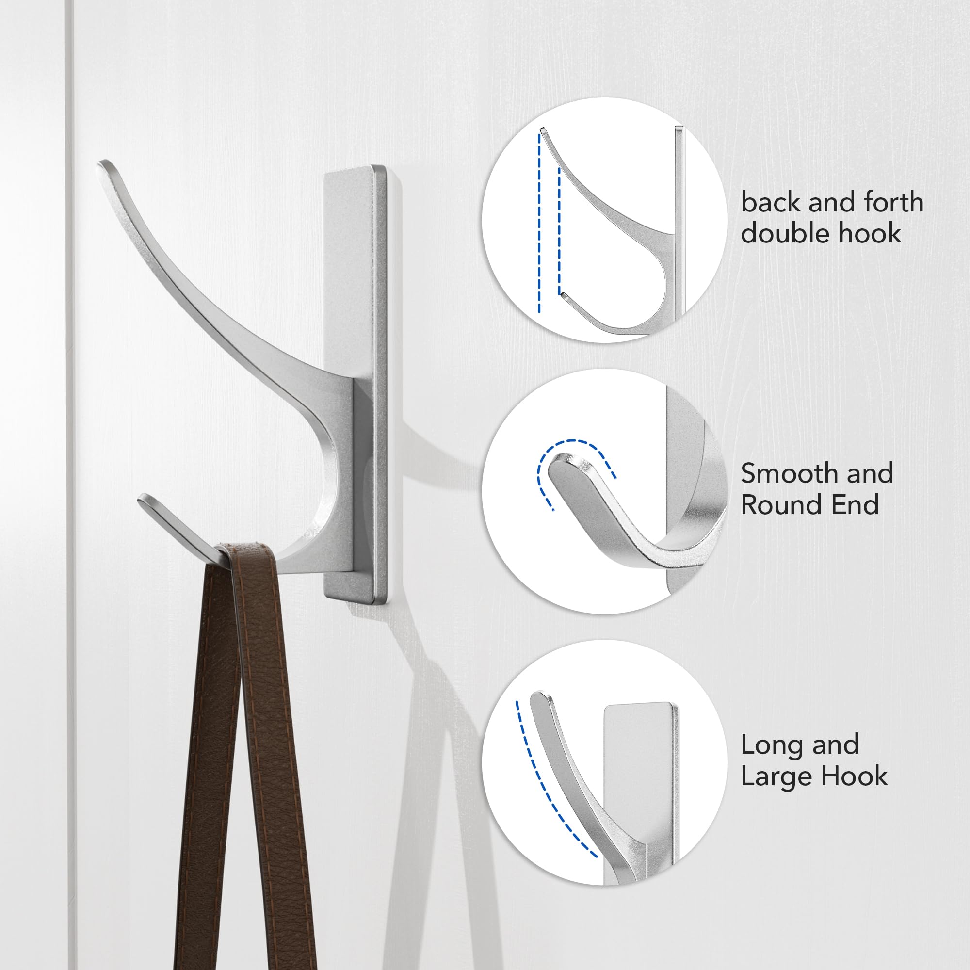 Gancho adhesivo Pickpiff para puerta, perfecto para decoraciones ligeras.
