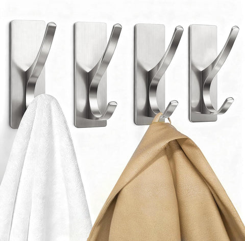 Ganchos Pickpiff de pared, acero inoxidable cepillado, duraderos para uso diario.