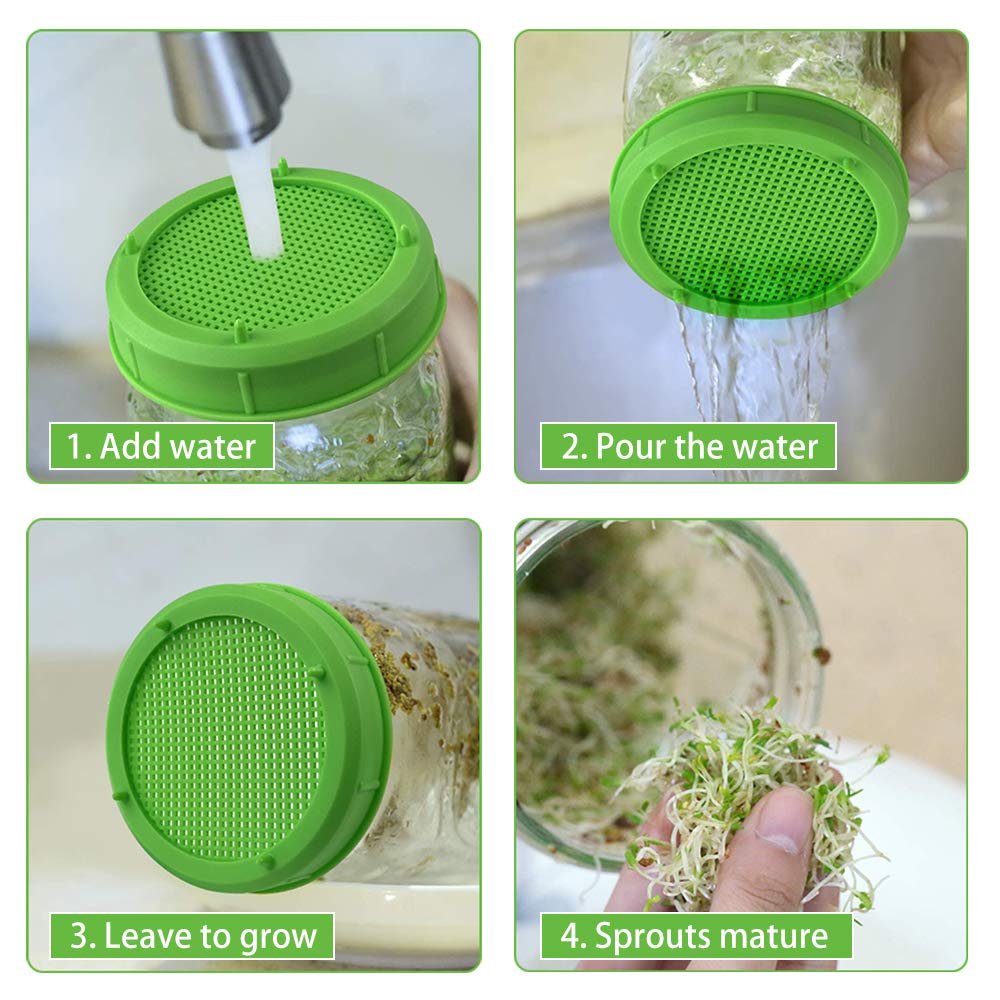 Picowe tapas compatibles con tarros de conserva para germinar.