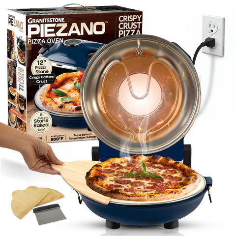 PIEZANO Horno para pizza en encimera para pizzas caseras crujientes.