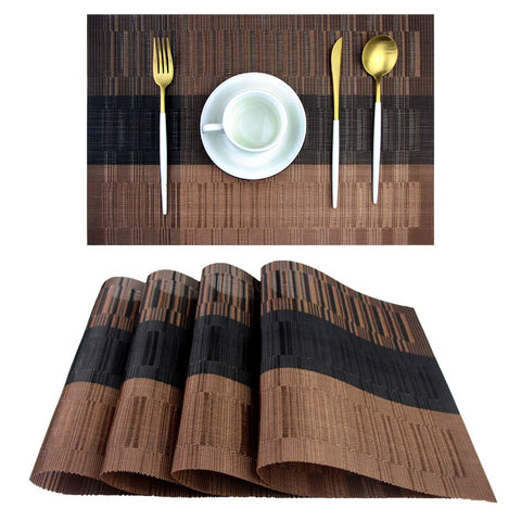 PIGCHCY manteles marrón para comedor, juego de 4, estilo y protección