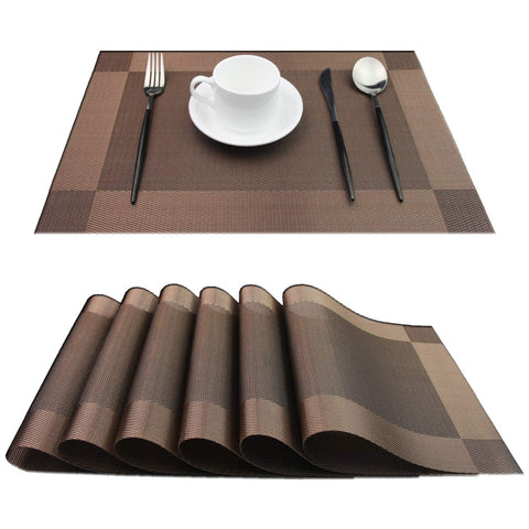 Manteles individuales PIGCHCY resistentes al calor para mesa.