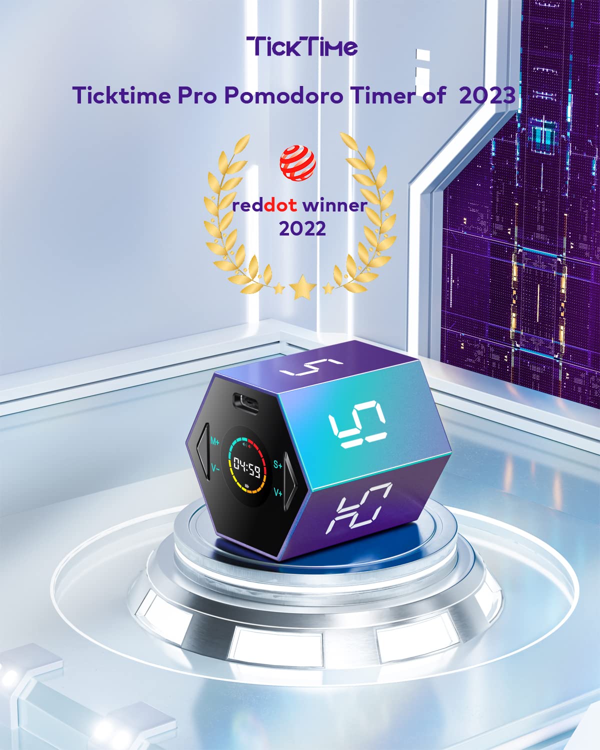 PIHEN Ticktime con pantalla LED clara para progreso en tiempo real