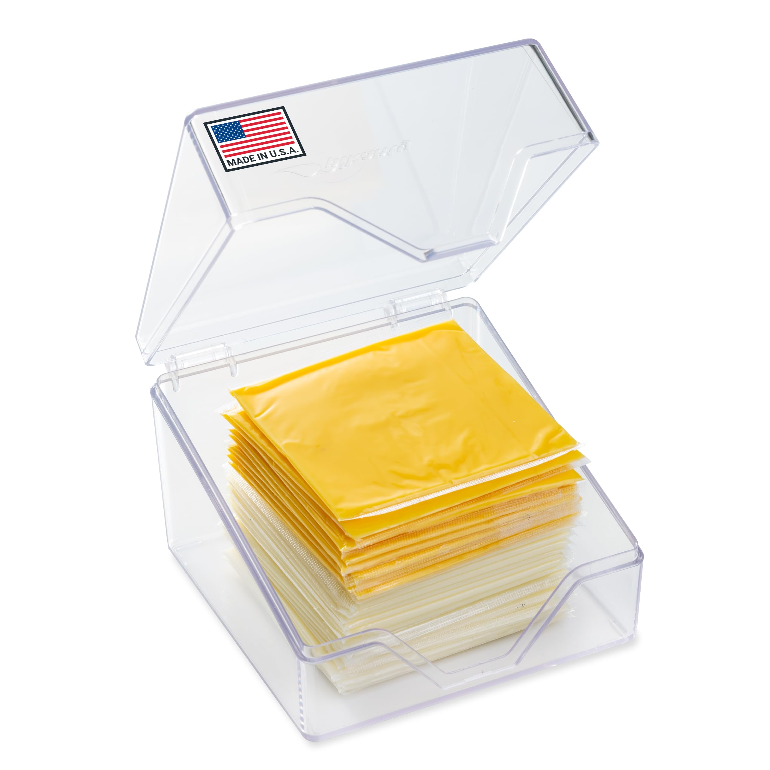 Pikanty contenedor-queso-24-rodajas muestra capacidad para 24 lonchas y organización en la nevera
