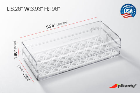 Pikanty contenedor de quesos con tapa plegable para acceso fácil.