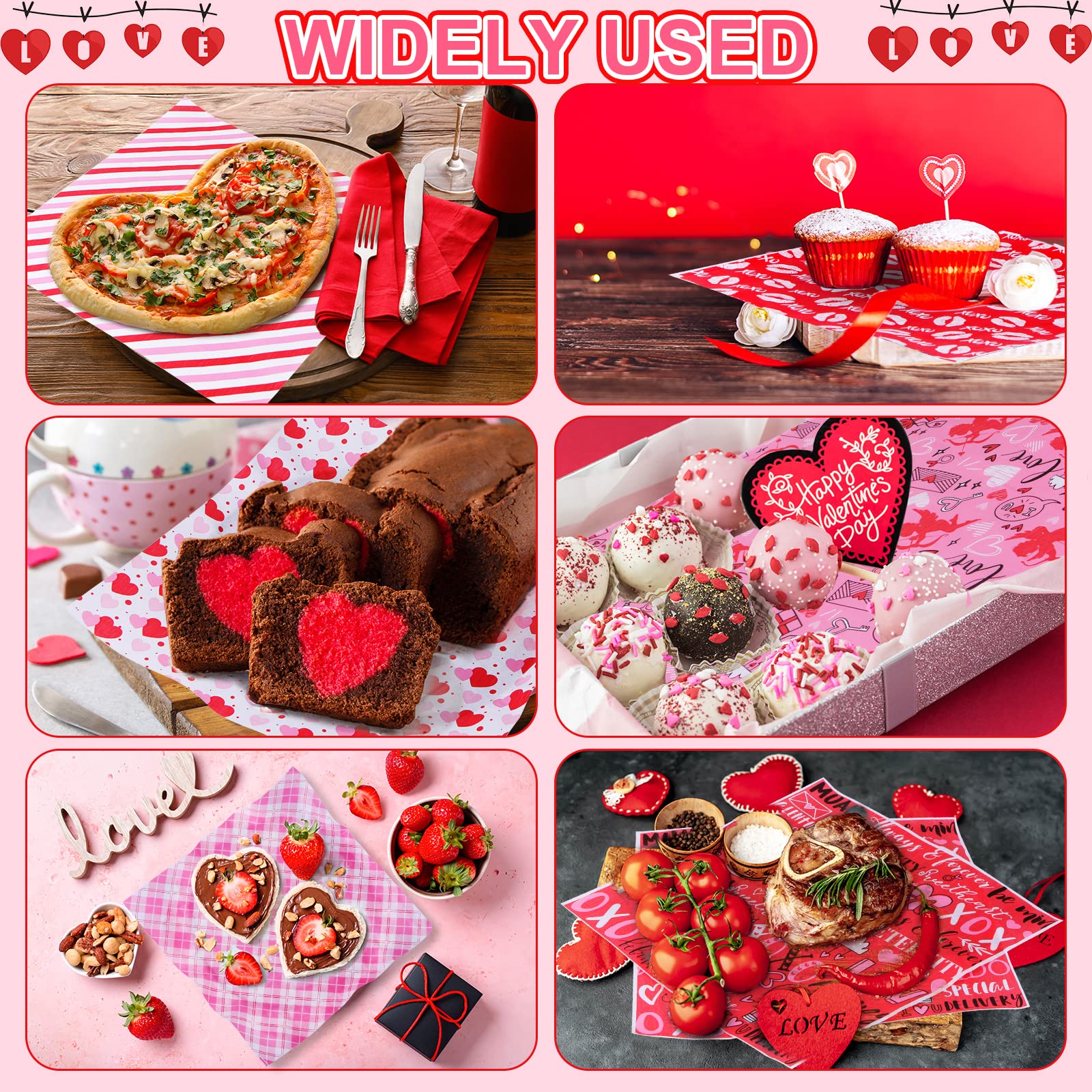 Piklodo papel encerado 12x12 patrones romanticos, ideal para envoltorio de regalos.