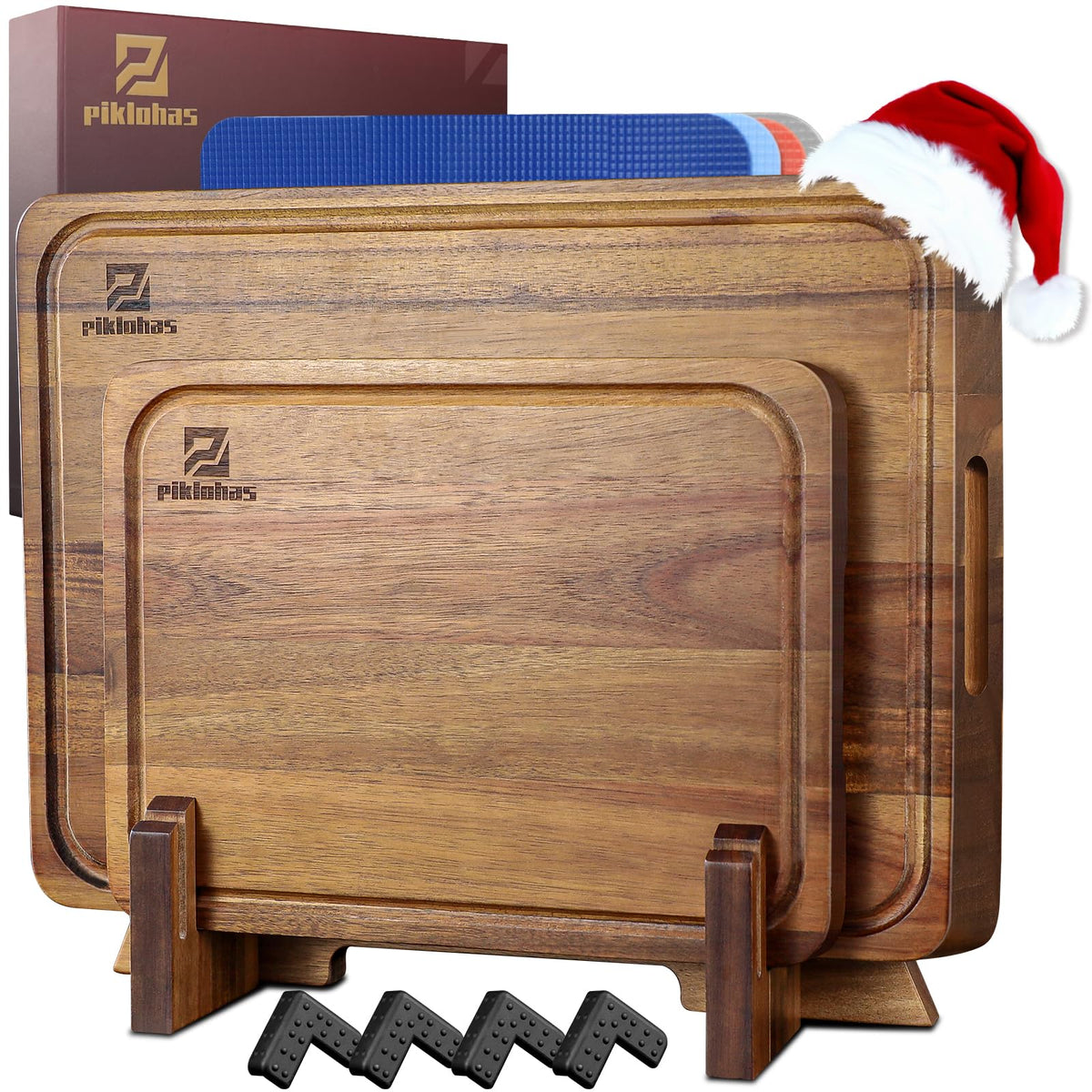 Piklohas tabla de corte acacia grande ideal para preparación de carnes y quesos