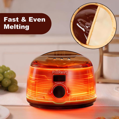 PillRest conjunto fondue con 4 tenedores para mojar frutas.
