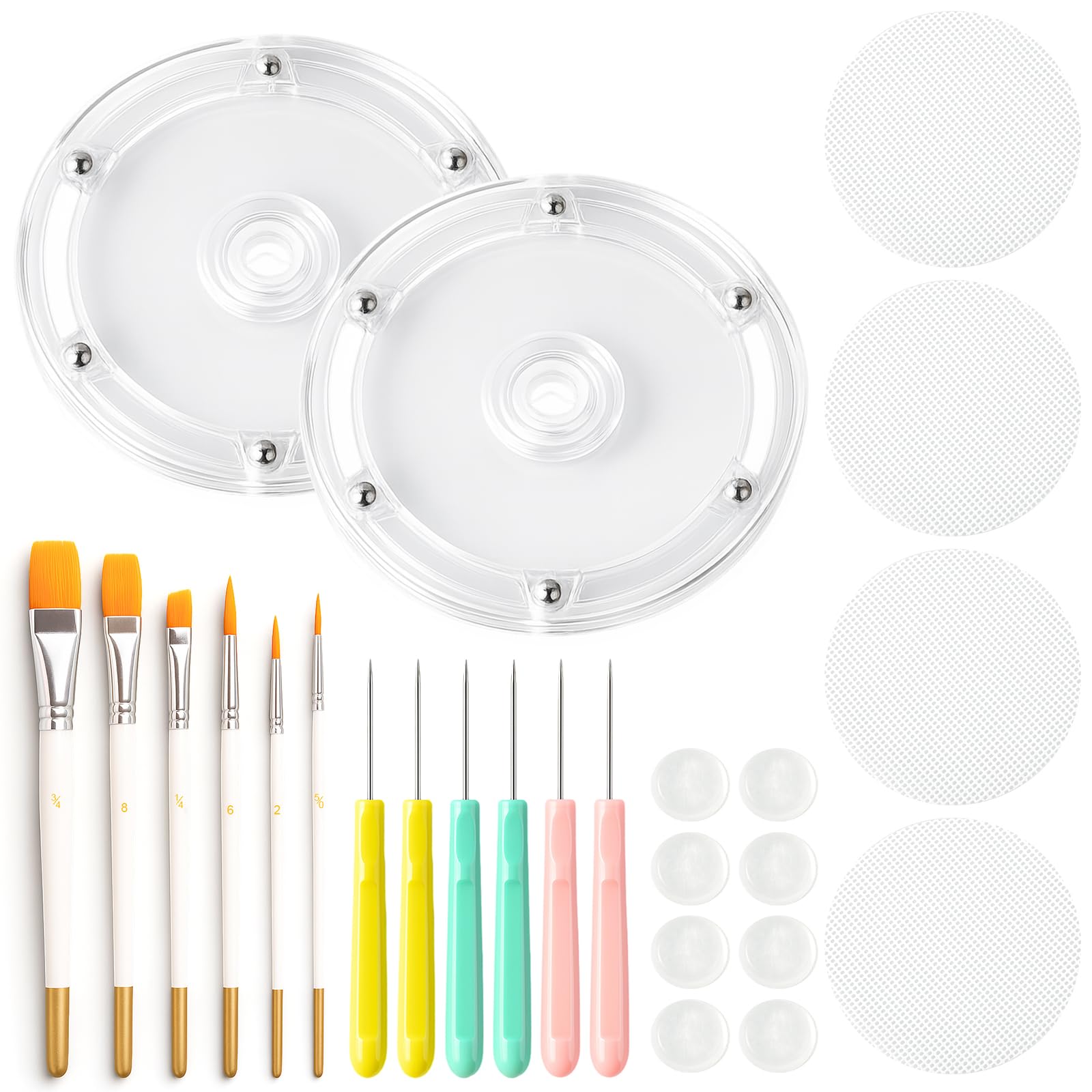 Bandeja giratoria acrílica Pimoys para galletas, decoración suave desde cualquier ángulo.