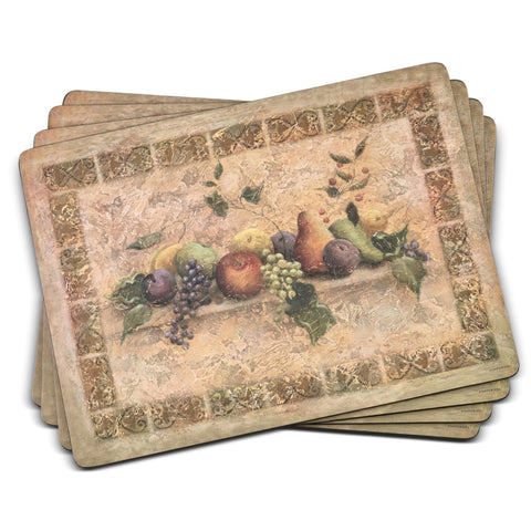 Manteles individuales Pimpernel Tuscan Palette con arte toscano para mesa elegante.