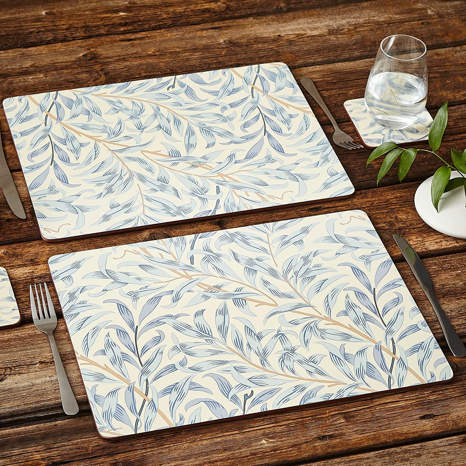 Juego de 4 manteles individuales Pimpernel Morris & Co, estética sobria para cualquier mesa