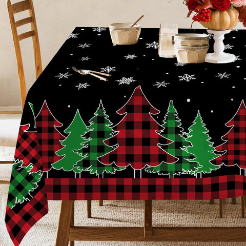 Mantel Pinata Navidad 60x84 con árboles decorativos para mesa festiva