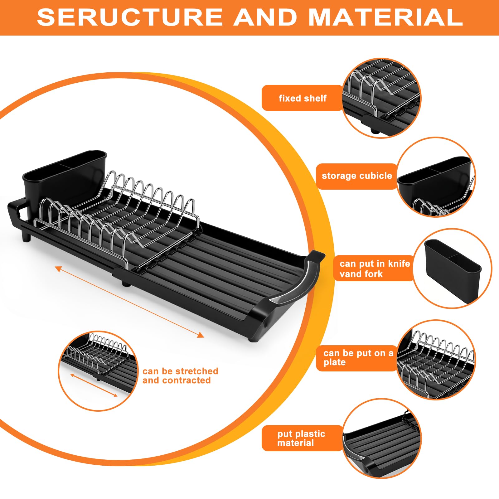 PINCHENG secador con capacidad para 8 platos y 4 tazas