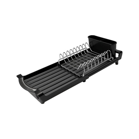PINCHENG secador de platos extensible mostrando longitud ajustable para cocinas pequeñas