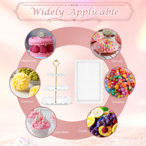 PinCute platos-porcelana-onda: platos con borde en ola para presentación sofisticada
