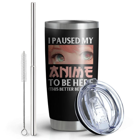 Pininerr taza anime 20 onzas interior doble pared: mantiene temperatura más tiempo.