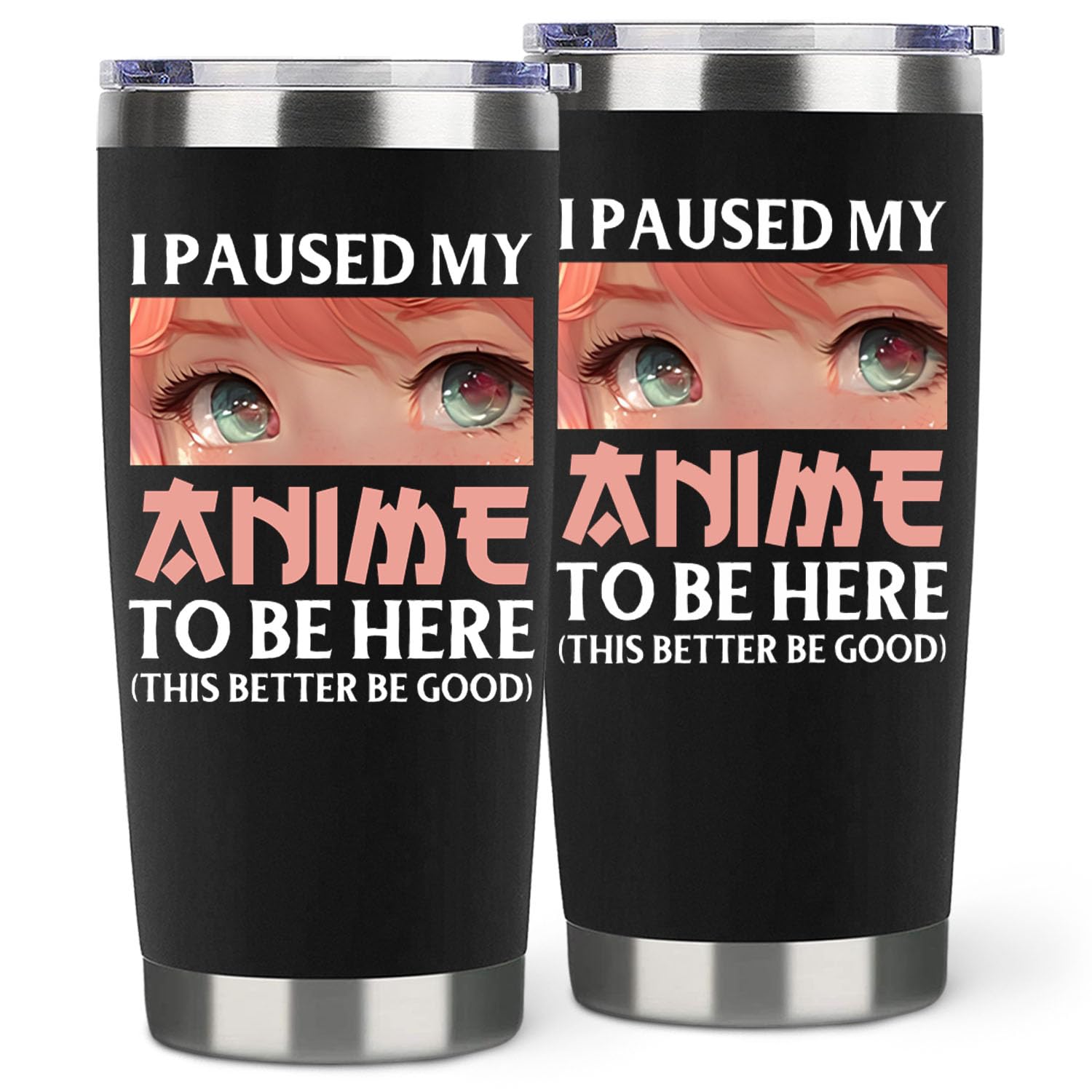 Pininerr taza anime 20 onzas tapa: cierre seguro para transportar.