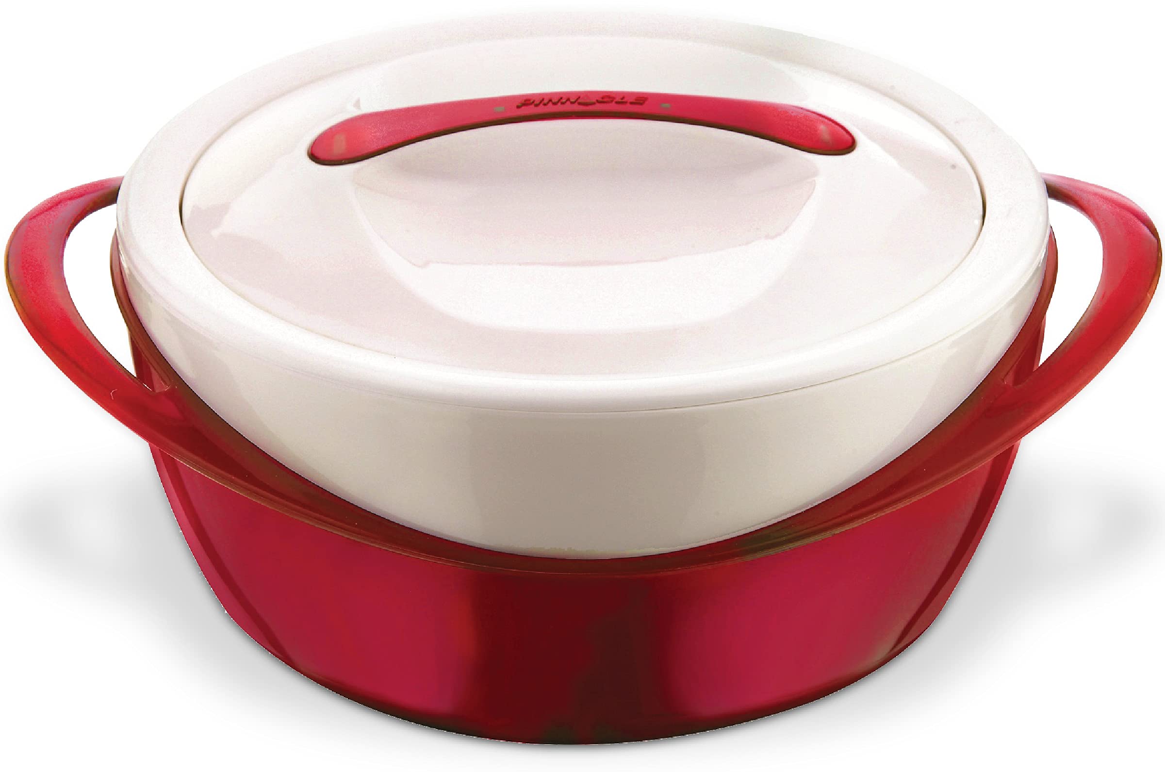 Pinnacle olla aislada grande con tapa roja, ideal para mantener caliente la comida.