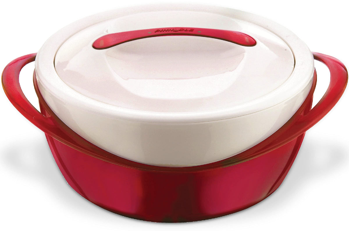 Pinnacle olla aislada grande con tapa roja, ideal para mantener caliente la comida.